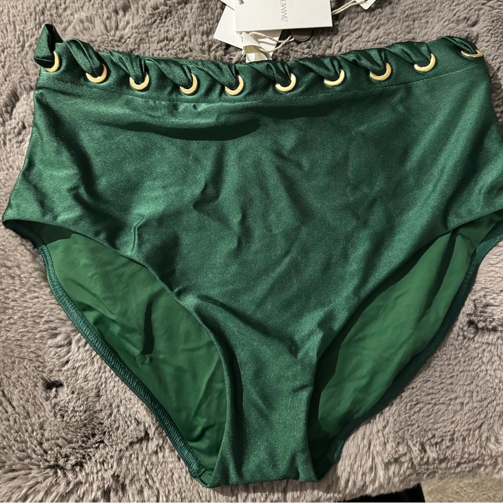 Zimmermann Emerald Eyelet Bikini Bottoms